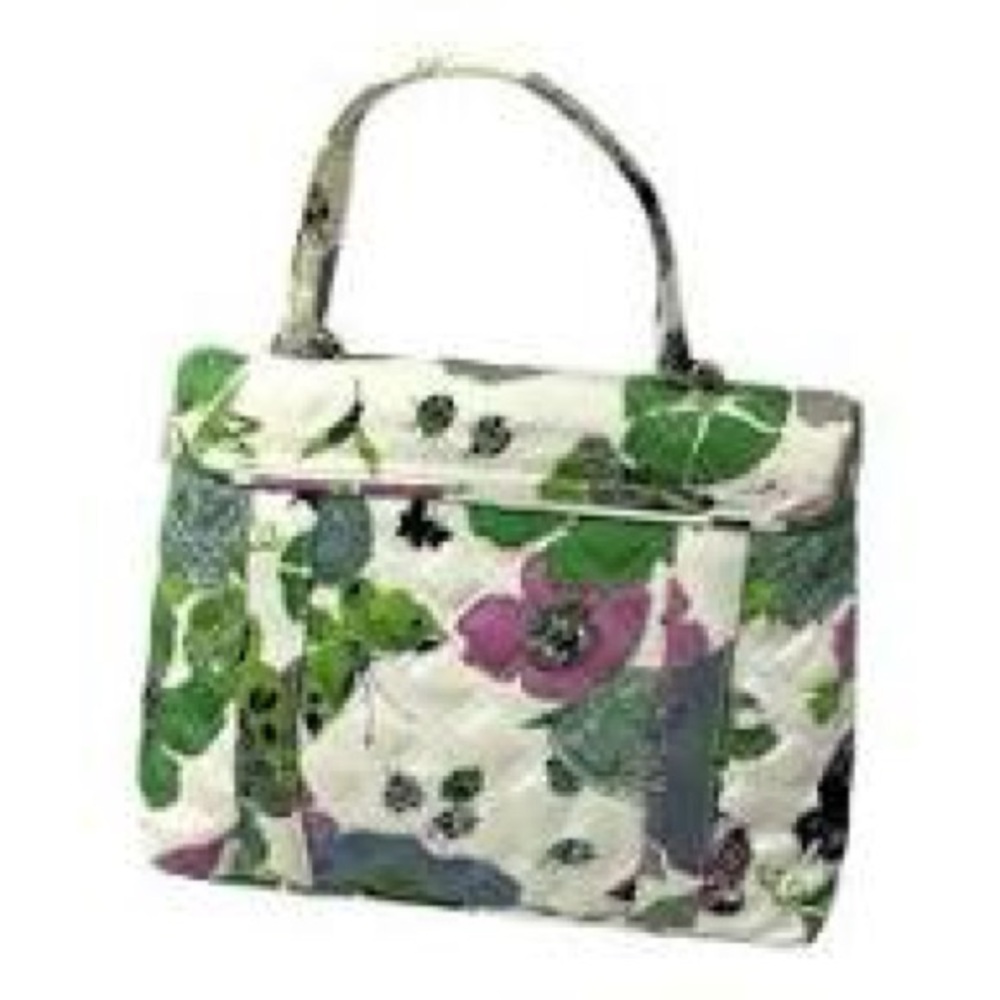 Vera Bradley Floral Quilted Butterly Design Single Handle Handbag Spring Easter